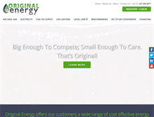 Tablet Screenshot of originalenergy.com